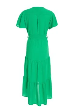 Jade Green Dip Hem Midi Dress -Claasyoo Shop 00100037388 ZB