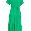 Jade Green Dip Hem Midi Dress -Claasyoo Shop 00100037388 ZM