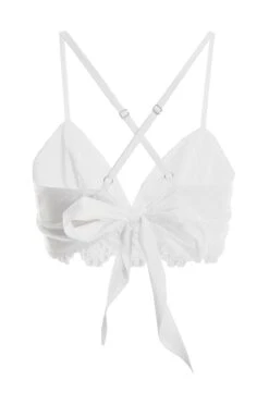 White Crochet Crop Top -Claasyoo Shop 00100037408 ZB