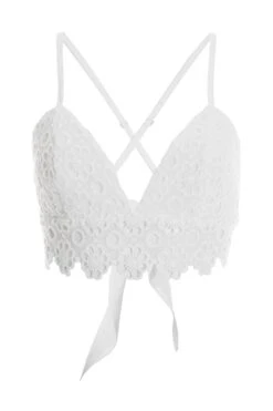 White Crochet Crop Top