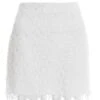 White Crochet Bodycon Mini Skirt -Claasyoo Shop 00100037409 ZM