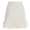 White Crochet Trim Mini Skirt -Claasyoo Shop 00100037459 ZM