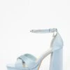 Wide Fit Blue Platform Heeled Sandals