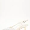 Wide Fit White Diamante Slingback Court Heels -Claasyoo Shop 00100037678 ZM