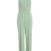 Sage Halter Neck Palazzo Jumpsuit -Claasyoo Shop 00100037800 ZM
