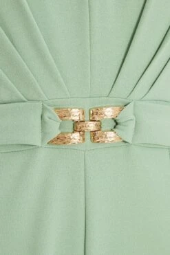 Sage Halter Neck Palazzo Jumpsuit -Claasyoo Shop 00100037800 ZS