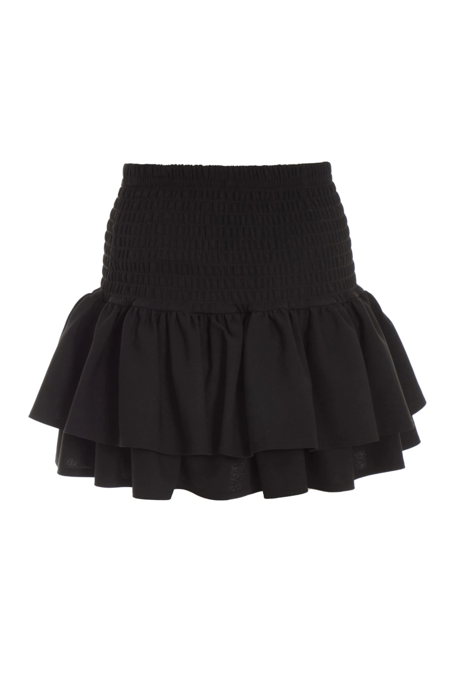 Black Ruched Frill Mini Skirt 7 Black Ruched Frill Mini Skirt - Image 5