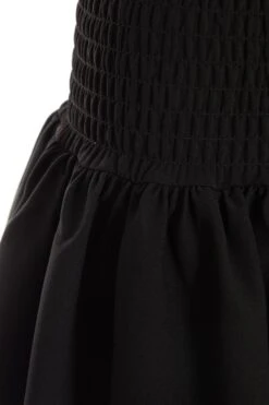 Black Ruched Frill Mini Skirt 13 Black Ruched Frill Mini Skirt -Claasyoo Shop 00100037833 ZS