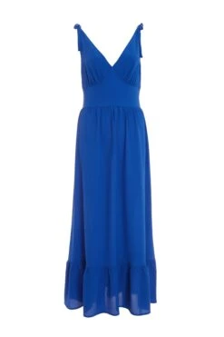 Royal Blue Tie Midaxi Dress