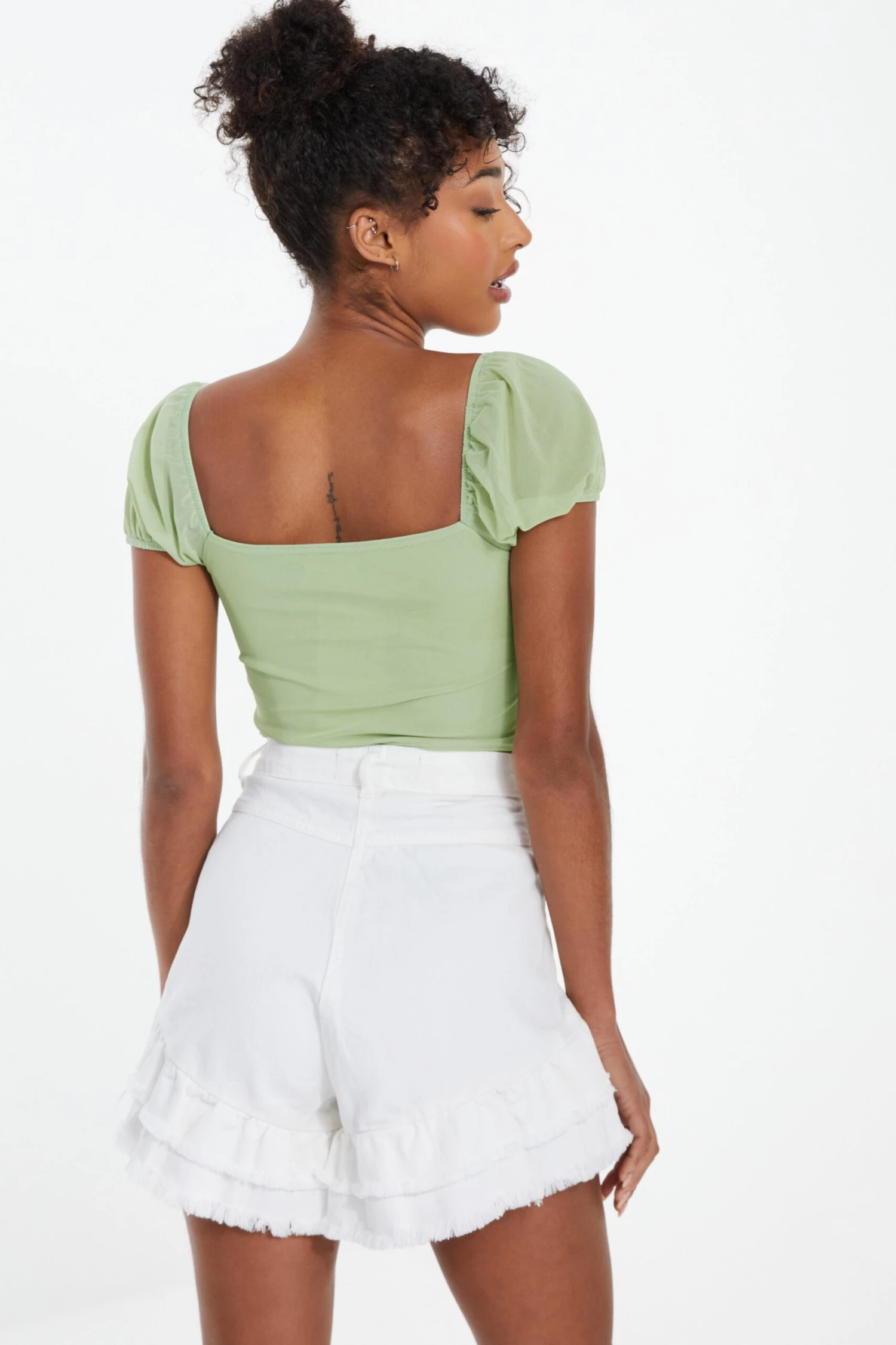 Sage Mesh Crop Top 5 Sage Mesh Crop Top - Image 3