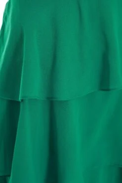 Green Halter Neck Skater Dress -Claasyoo Shop 00100037905 ZS