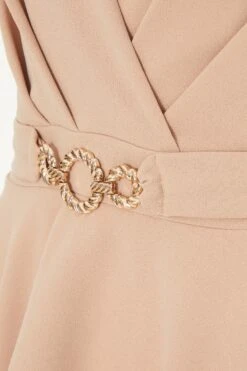 Stone Pleated Peplum Top -Claasyoo Shop 00100037962 ZS