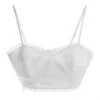 White Broderie Crop Top -Claasyoo Shop 00100037966 ZM