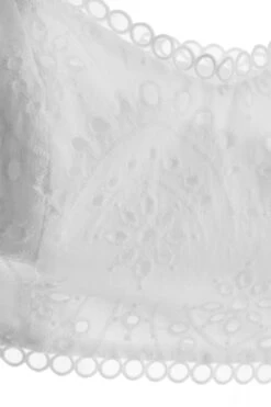 White Broderie Crop Top -Claasyoo Shop 00100037966 ZS