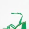 Green Cross Strap Block Heeled Sandals -Claasyoo Shop 00100037982 ZM