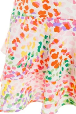 Multicoloured Animal Print Mini Skirt -Claasyoo Shop 00100038009 ZS