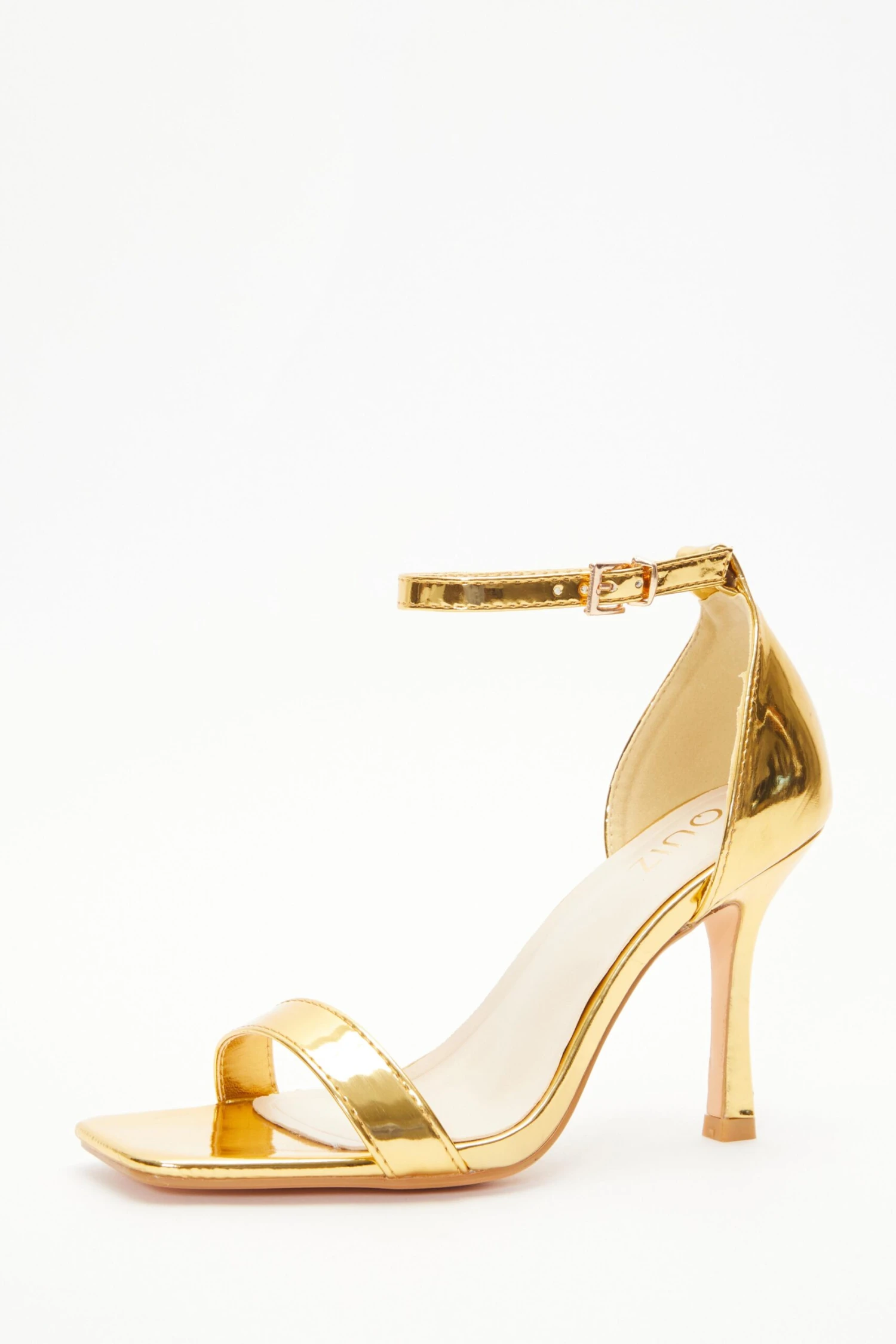 Gold Foil Heeled Sandals 5 Gold Foil Heeled Sandals - Image 3