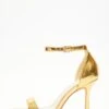 Gold Foil Heeled Sandals -Claasyoo Shop 00100038014 ZM