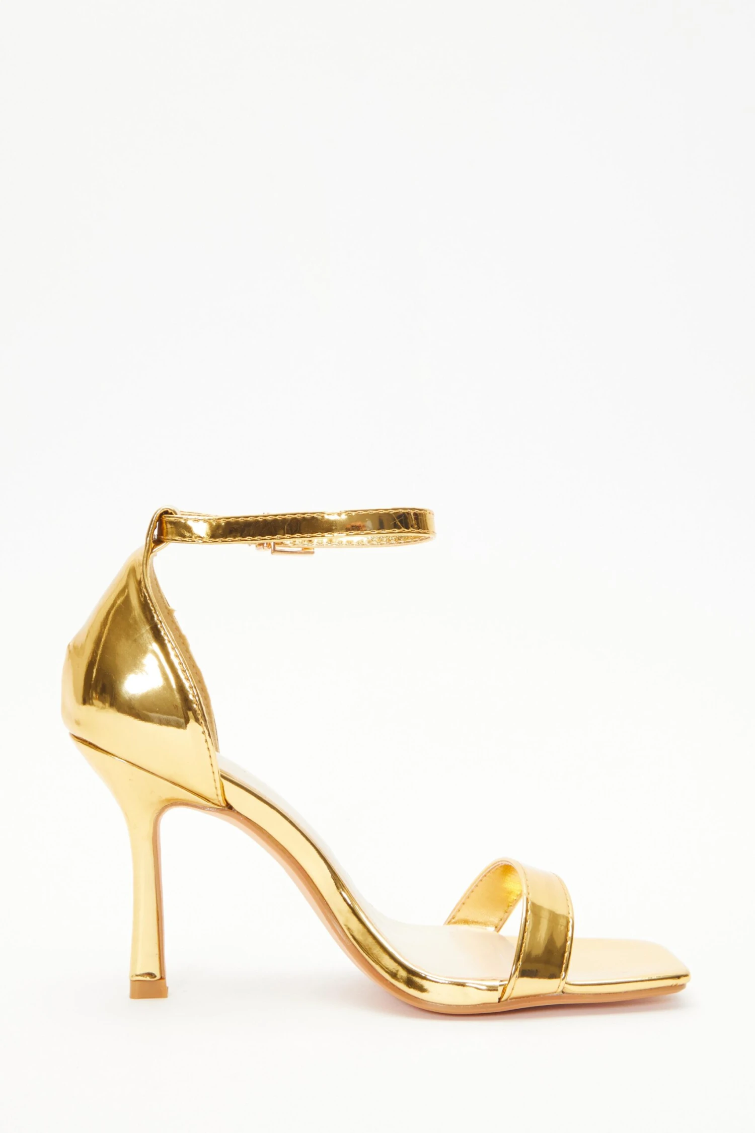Gold Foil Heeled Sandals 8 Gold Foil Heeled Sandals - Image 6