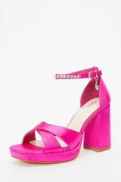 Pink Platform Heeled Sandals -Claasyoo Shop 00100038022 XB