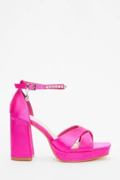 Pink Platform Heeled Sandals -Claasyoo Shop 00100038022 XM
