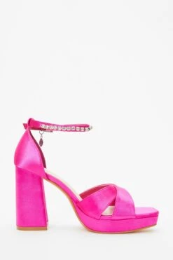 Pink Platform Heeled Sandals -Claasyoo Shop 00100038022 ZS