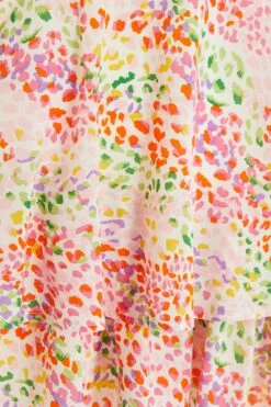 Multicoloured Animal Print Playsuit -Claasyoo Shop 00100038030 ZS