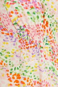 Multicoloured Animal Print Midi Dress -Claasyoo Shop 00100038031 ZS