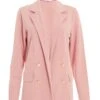 Pink Buttoned Blazer -Claasyoo Shop 00100038049 ZM