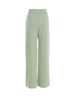 Sage Buckle Palazzo Trousers 12 Sage Buckle Palazzo Trousers -Claasyoo Shop 00100038052 ZB