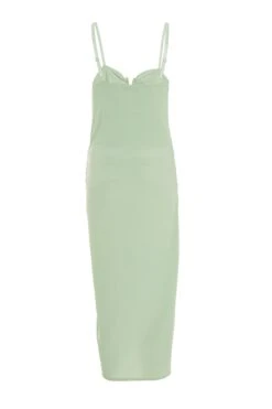 Sage Wrap Midi Dress -Claasyoo Shop 00100038063 ZB