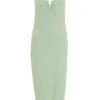 Sage Wrap Midi Dress -Claasyoo Shop 00100038063 ZM