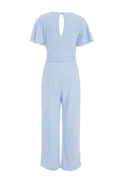 Blue Buckle Palazzo Jumpsuit -Claasyoo Shop 00100038076 ZB