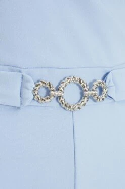 Blue Buckle Palazzo Jumpsuit -Claasyoo Shop 00100038076 ZS