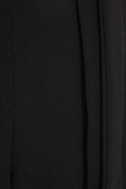 Black Halter Neck Culotte Jumpsuit -Claasyoo Shop 00100038082 ZS