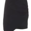 Black Ruched Wrap Mini Skirt 1 Black Ruched Wrap Mini Skirt -Claasyoo Shop 00100038123 ZM
