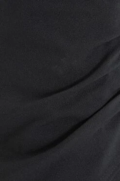 Black Ruched Wrap Mini Skirt -Claasyoo Shop 00100038123 ZS