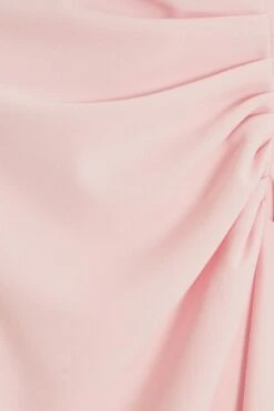 Pink Chain Ruched Midi Dress -Claasyoo Shop 00100038211 ZS