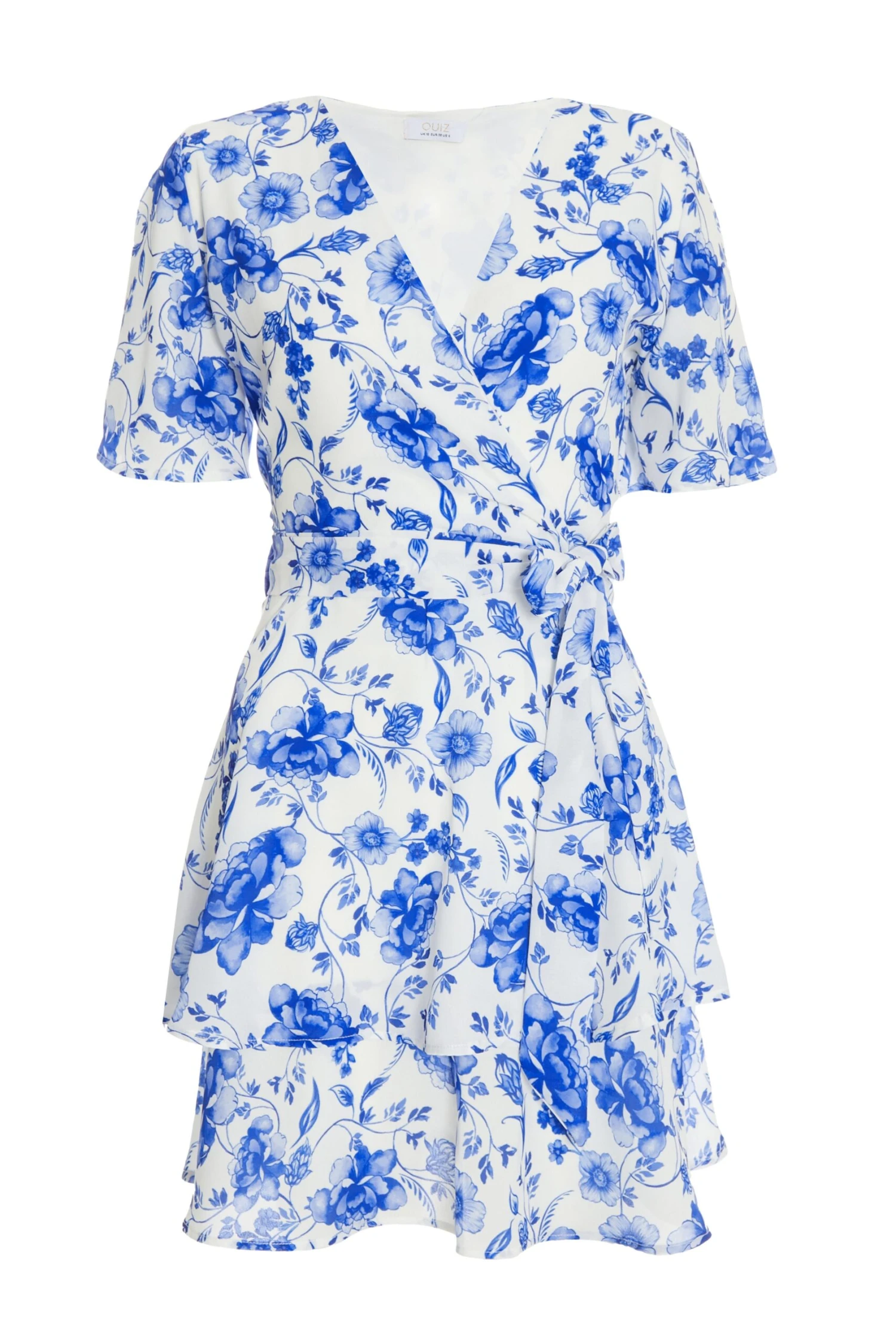 White Floral Wrap Mini Dress 3 White Floral Wrap Mini Dress