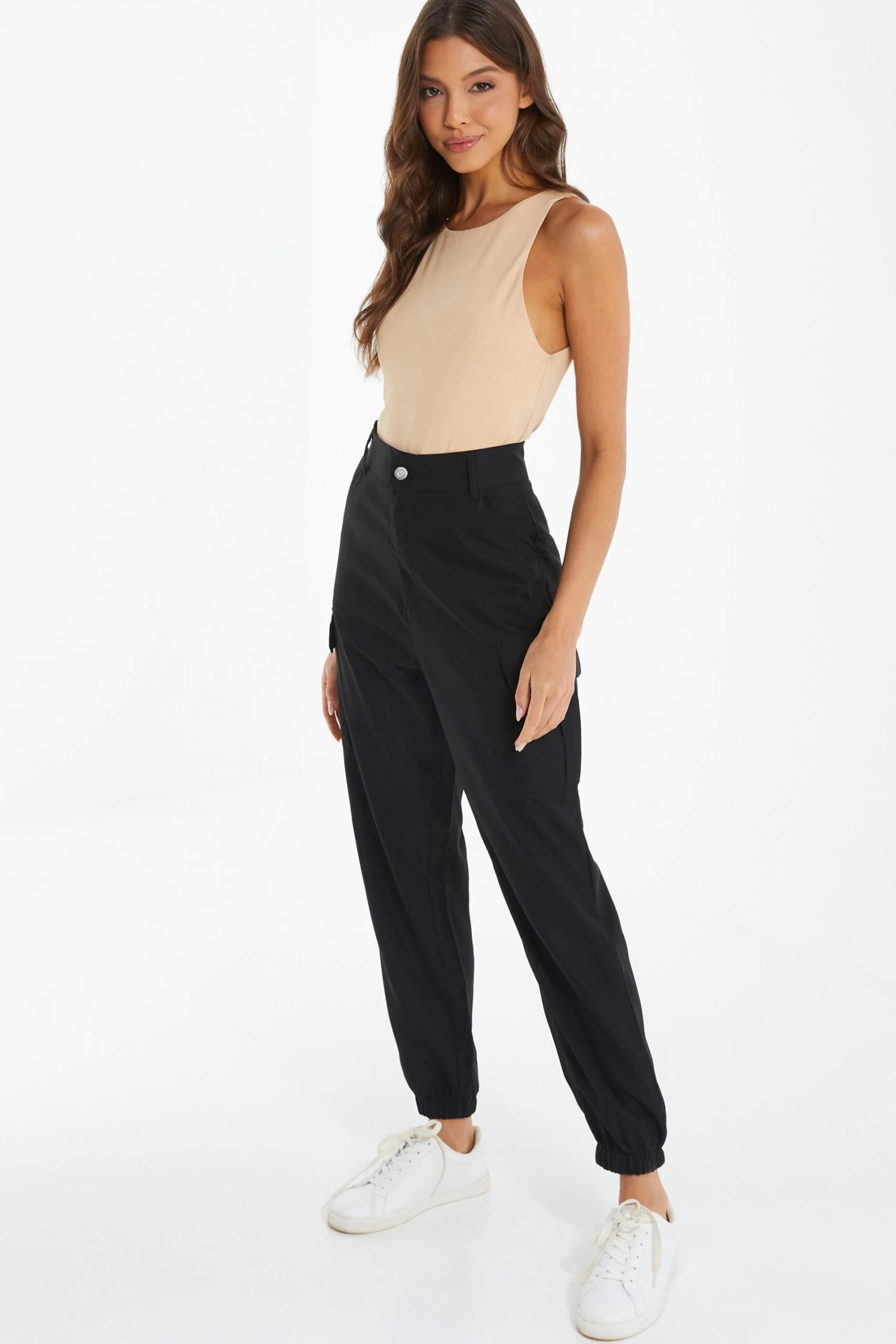 Black Zip Detail Cargo Trouser 6 Black Zip Detail Cargo Trouser - Image 4