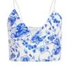White Floral Crop Top 2 White Floral Crop Top -Claasyoo Shop 00100038278 ZM