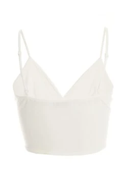 White Crop Top -Claasyoo Shop 00100038282 ZB