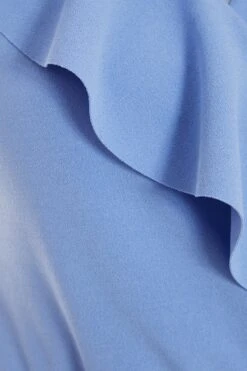 Pale Blue Frill Wrap Palazzo Jumpsuit -Claasyoo Shop 00100038300 ZS