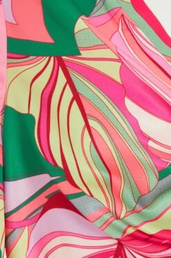 Pink Scarf Print Top 13 Pink Scarf Print Top -Claasyoo Shop 00100038369 ZS