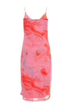Petite Orange Tie Dye Midaxi Dress -Claasyoo Shop 00100038442 ZB