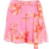 Pink Floral Print Shorts -Claasyoo Shop 00100038452 ZM