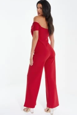 Red Bardot Palazzo Jumpsuit -Claasyoo Shop 00100038469 XB