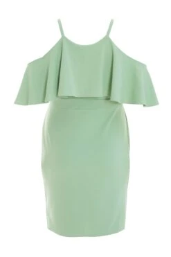 Curve Sage Frill Midi Dress 12 Curve Sage Frill Midi Dress -Claasyoo Shop 00100038579 ZB