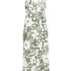 Khaki Tropical Print Culotte Jumpsuit -Claasyoo Shop 00100038589 ZM