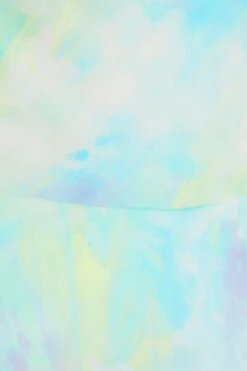 Blue Satin Smudge Print Playsuit -Claasyoo Shop 00100038599 ZS